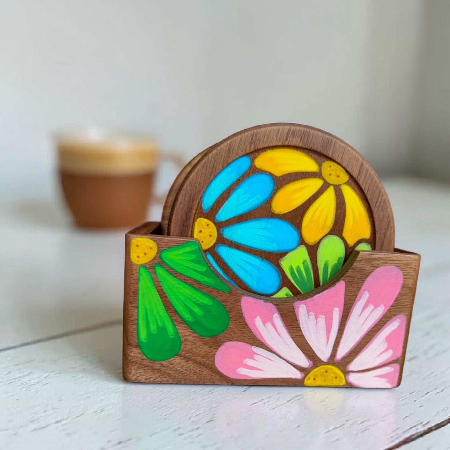 Set seis Posavasos / Flora - Spring