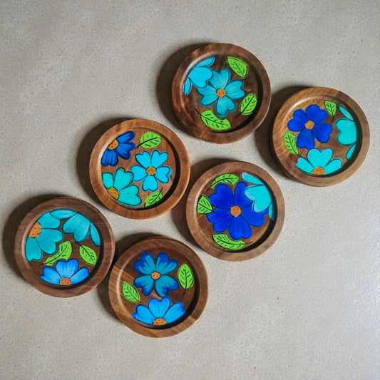 Set seis Posavasos / Cherry - Winter Blossom