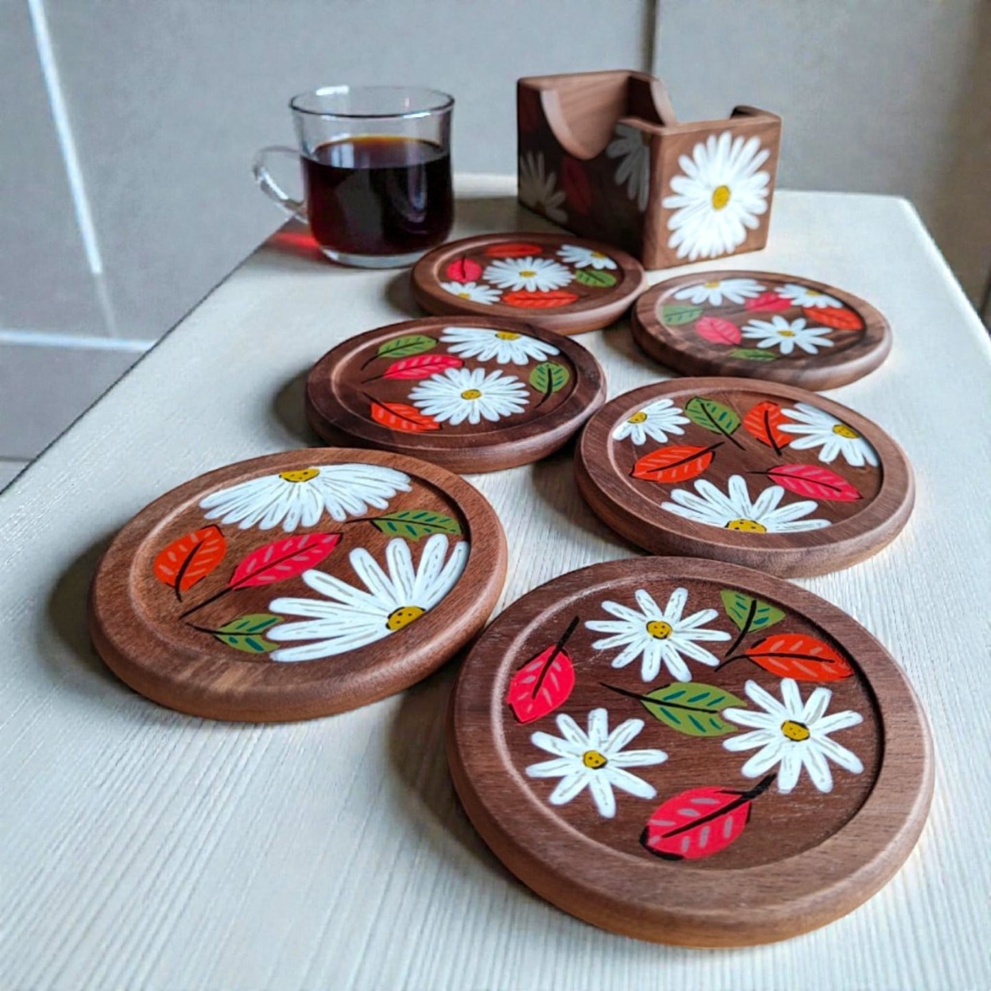 Set seis Posavasos / Wildflower - Autumn