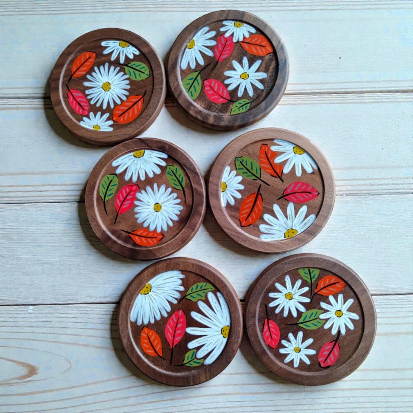 Set seis Posavasos / Wildflower - Autumn