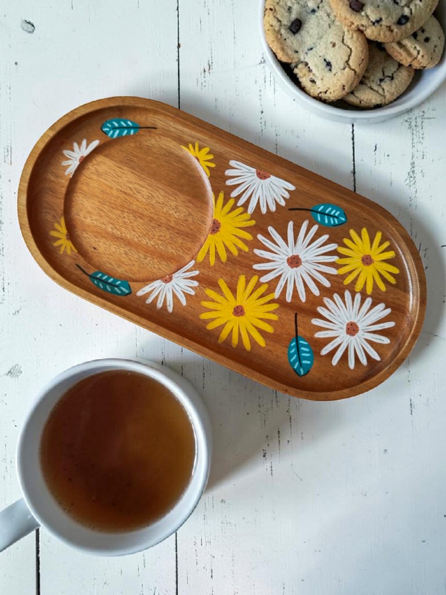 Tabla Desayuno o Picoteo / Daisy - Natural Moonlight