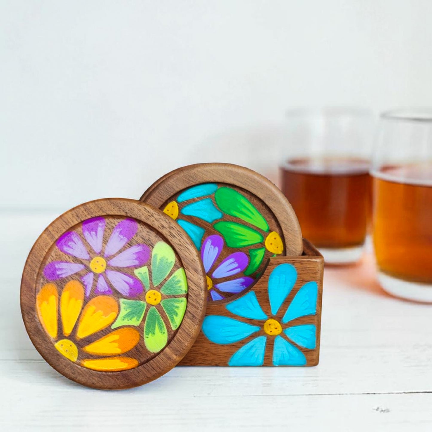Set seis Posavasos / Flora - Spring