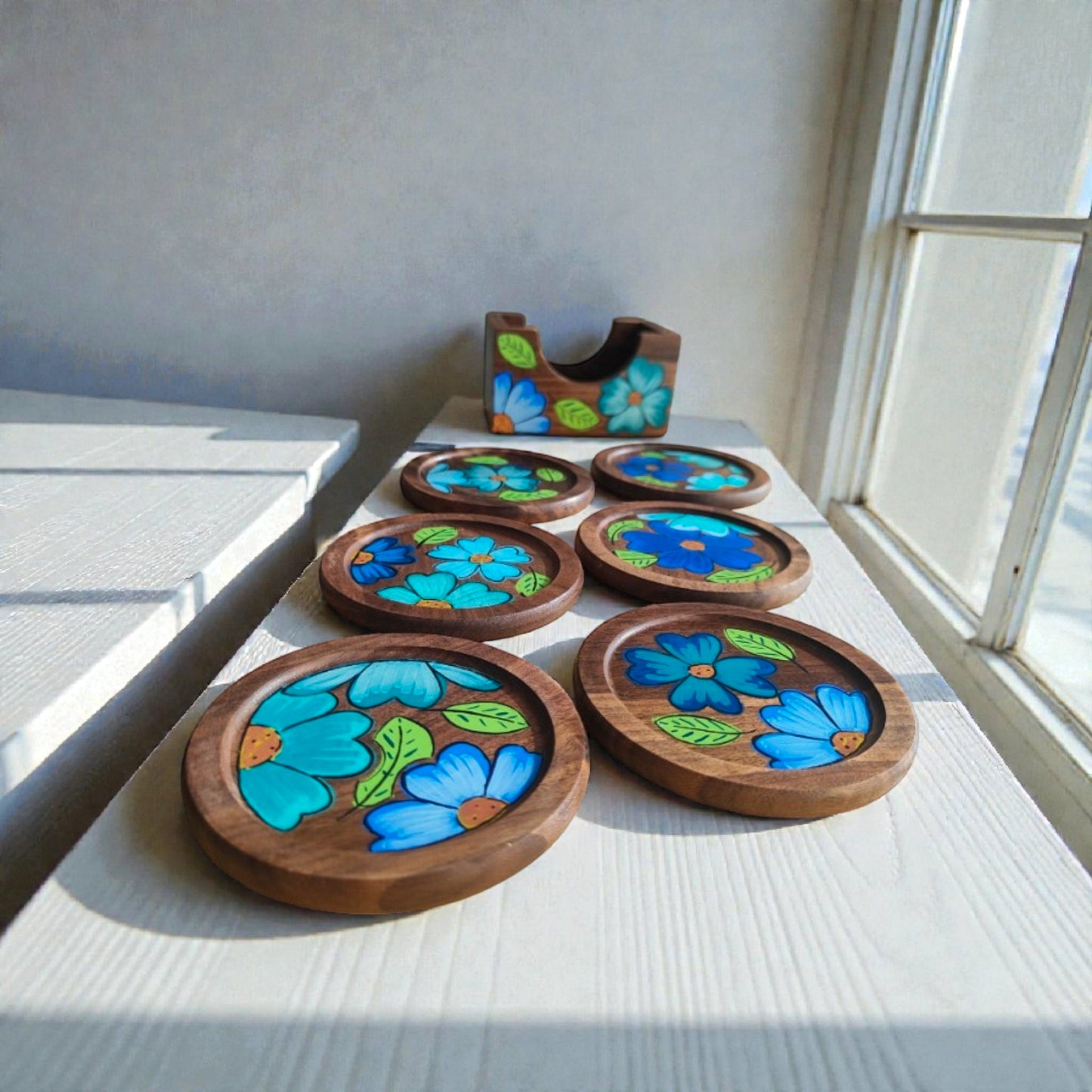 Set seis Posavasos / Cherry - Winter Blossom